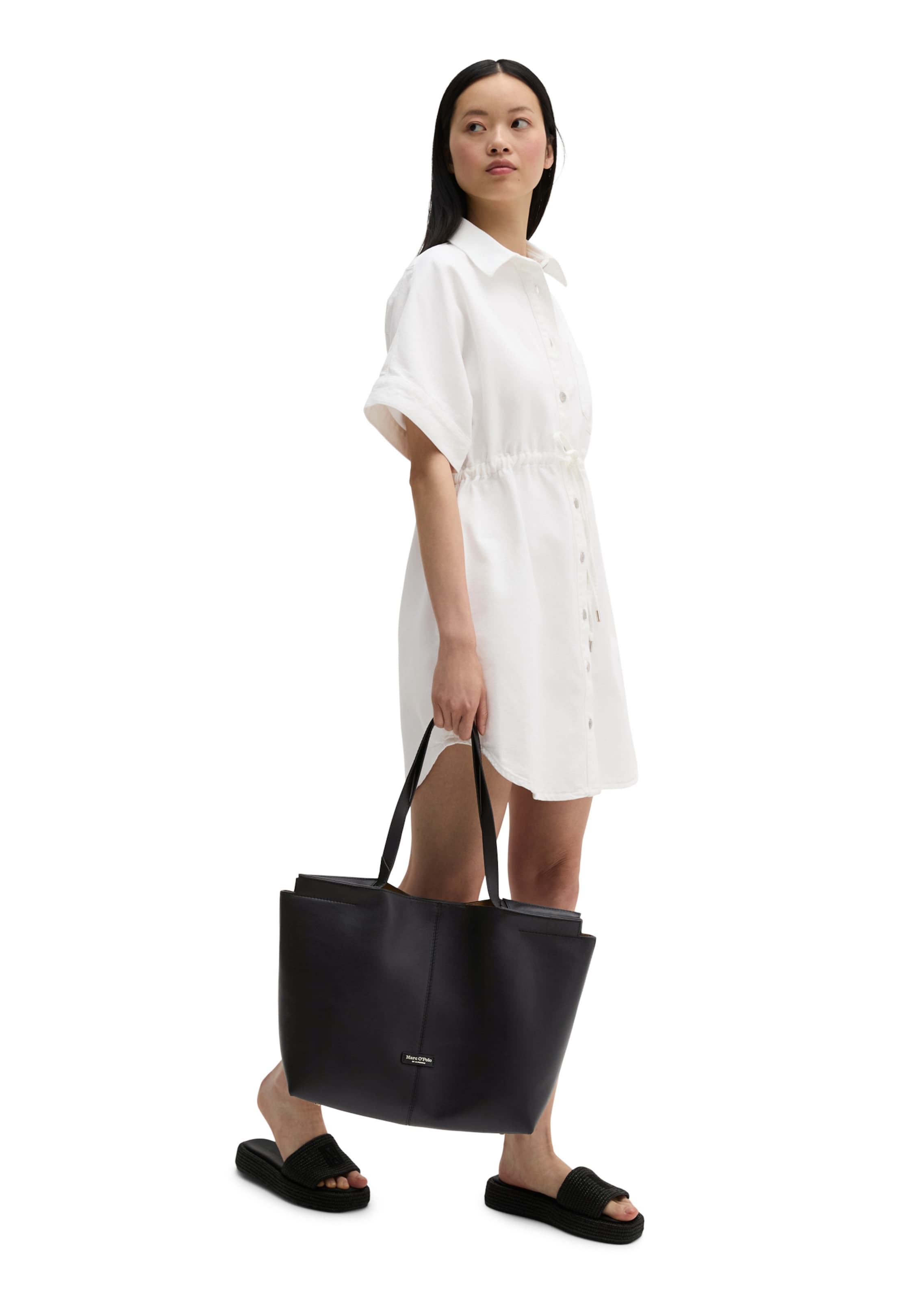 Marc O'Polo Shopper in Zwart: voorkant