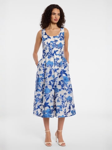 Ana Alcazar Midikleid ' Damia ' in Blau: Vorderseite
