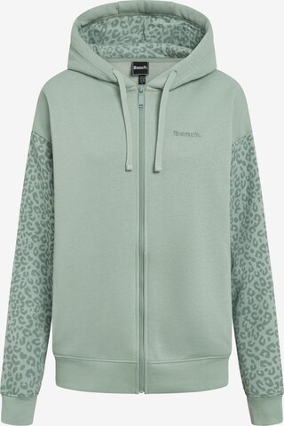 BENCH Athletic Zip-Up Hoodie in Green: front