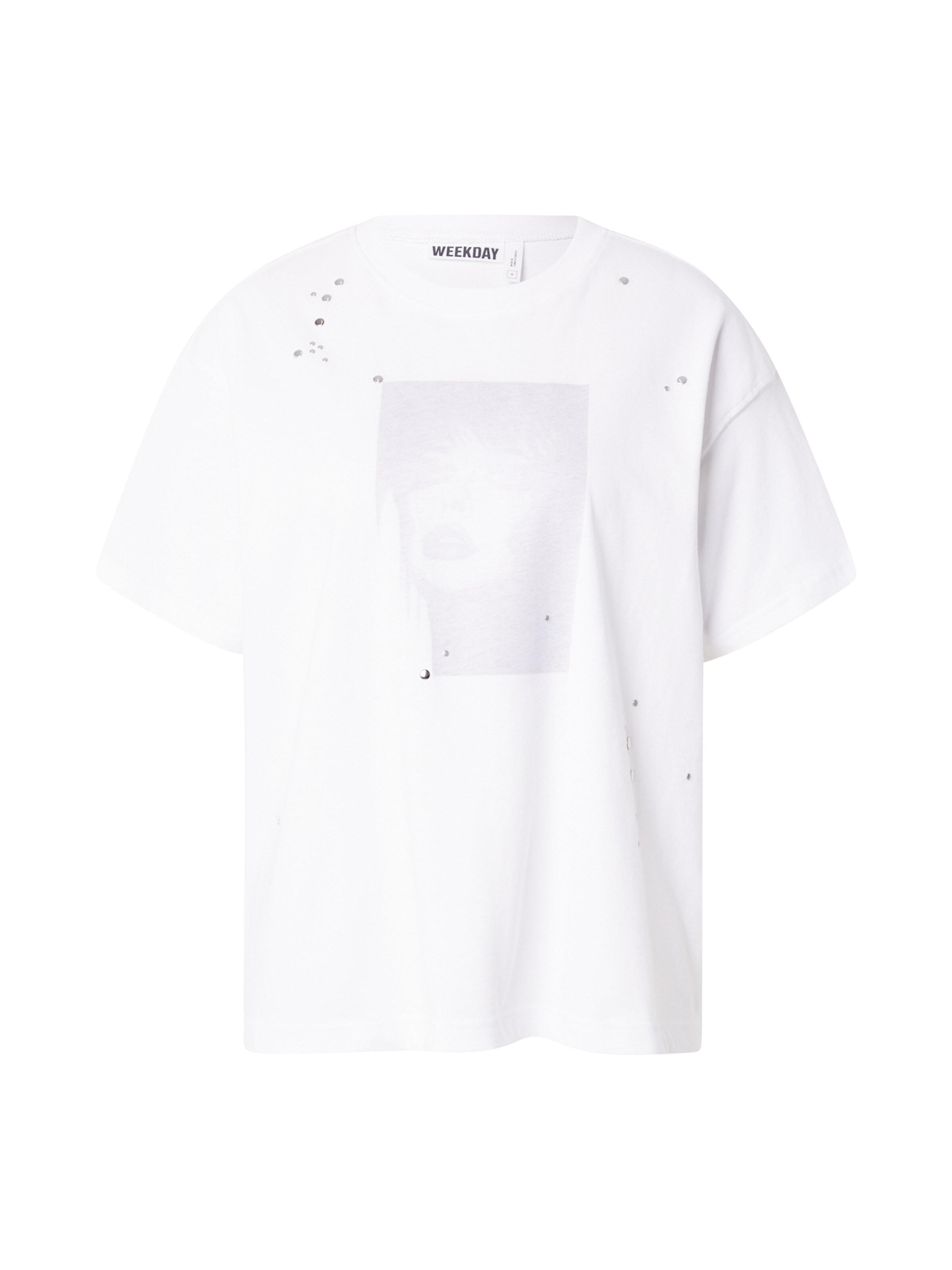 WEEKDAY - Camiseta 'Danya' en blanco: frente
