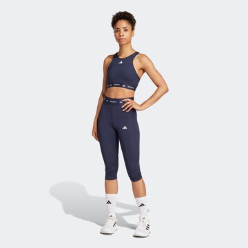 ADIDAS PERFORMANCE Skinny Sporthose in Blau