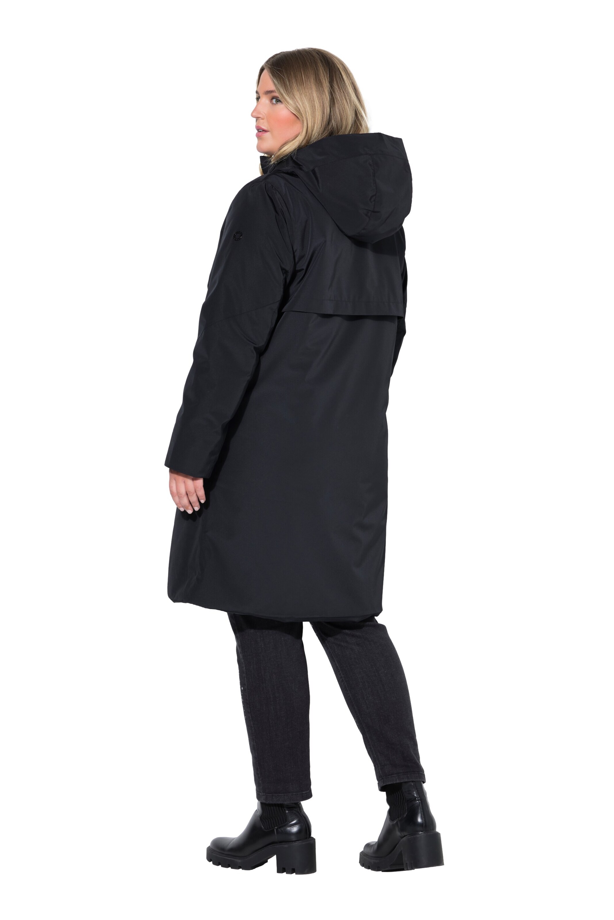 Ulla Popken Between-seasons coat in Black