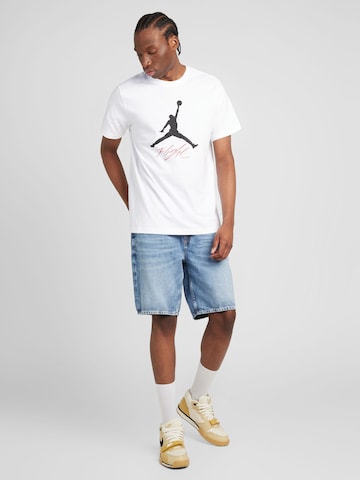 Jordan Μπλουζάκι 'JUMPMAN FLIGHT' σε λευκό