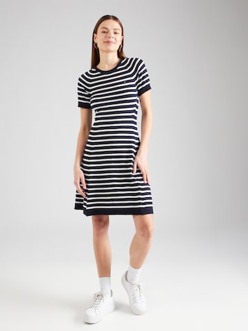 TOMMY HILFIGER - Vestido de punto en azul: frente