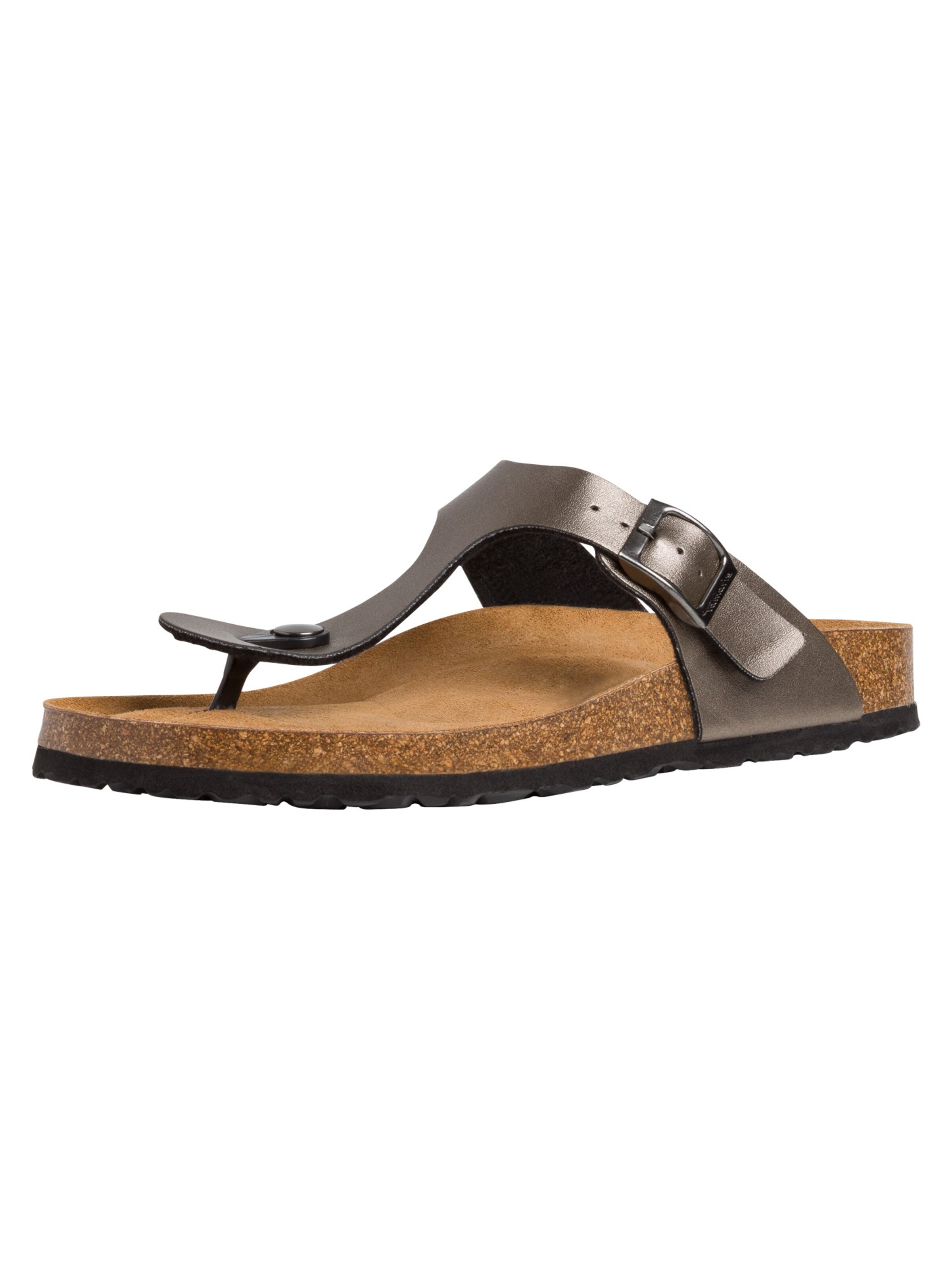 Tamaris T-bar sandals in Grey: front