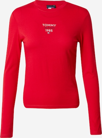 raudona Tommy Jeans Marškinėliai 'ESSENTIAL': priekis