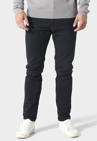 883Police Slimfit Chino 'Sarabia' in Blauw: voorkant