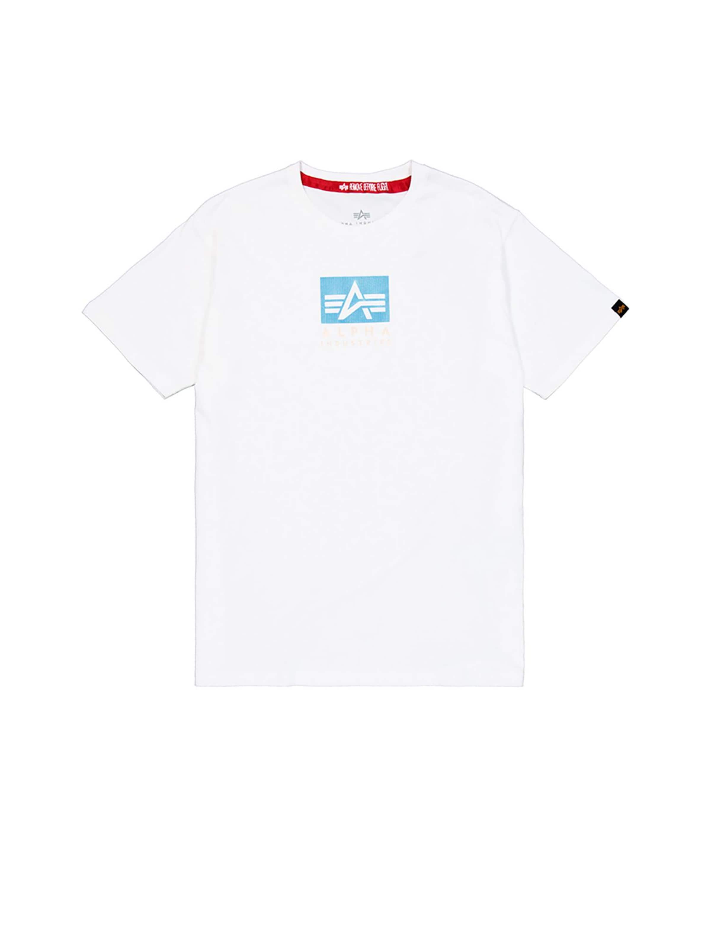 ALPHA INDUSTRIES Tričko 'Satin' - Biela: predná strana