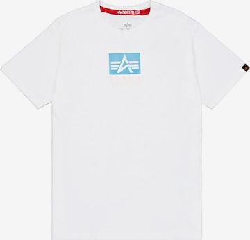 ALPHA INDUSTRIES Футболка 'Satin' в Белый: спереди