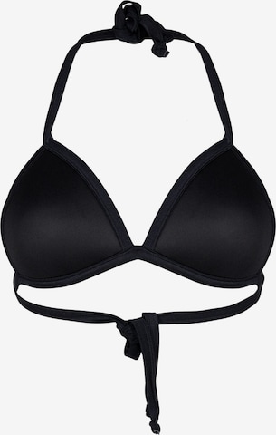 Swim by ZizziTrokutasti Bikini gornji dio 'Enya' - crna boja: prednji dio