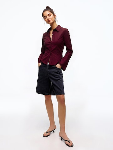 Bershka Bluse in Rot