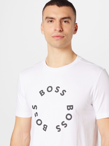 BOSS Green - Camisa 'Tee 4' em branco