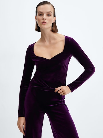 MANGO Shirt 'XSOUFFLE' in Purple: front