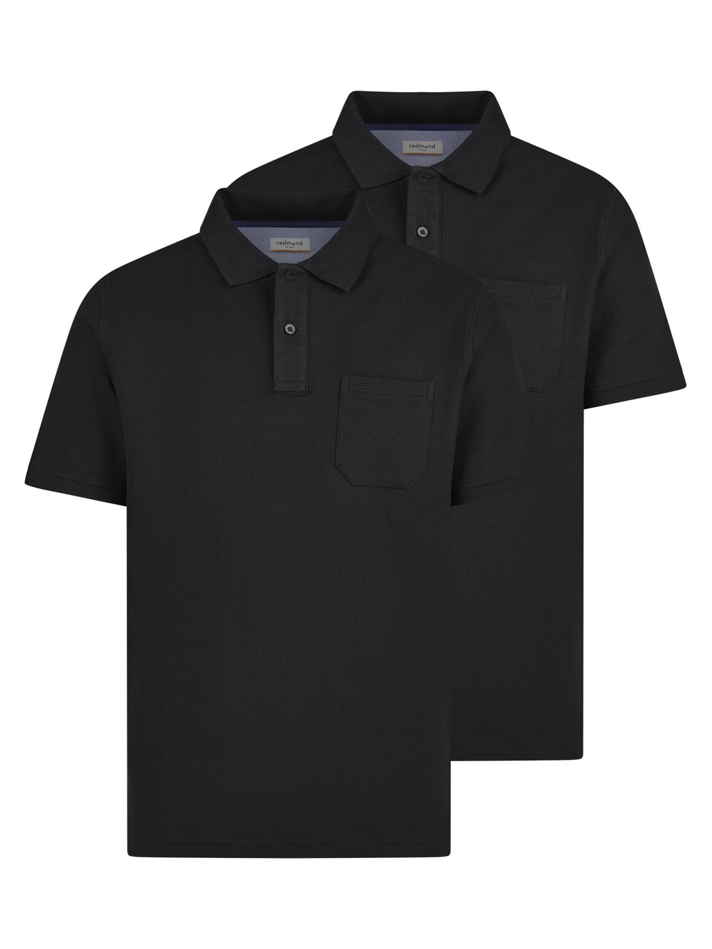 redmond Shirt 'Basic'‌‌‌‌ in Schwarz: Vorderseite