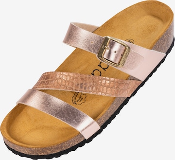 Palado Pantolette 'Palado Chios' in Gold: Vorderseite