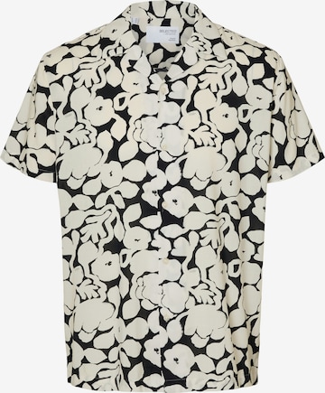 Chemise 'Regair' SELECTED en noir : devant