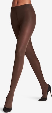 FALKE Tights 'Seidenglatt' in Brown: front
