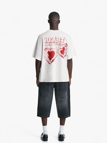 Bershka Koszulka w kolorze biały