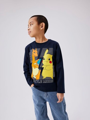 NAME IT Shirt 'NKMAmas Pokemon' in Blauw: voorkant