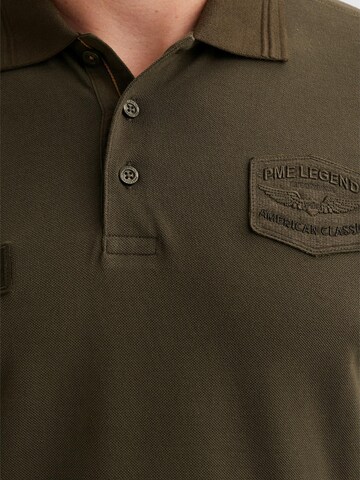 PME Legend T-shirt 'Polo shirt with badges and ribbed collar' i grön