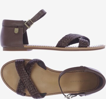 TOMMY HILFIGER Sandalen 39 in Braun: predná strana