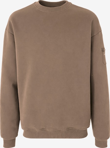 Organication Sweatshirt in Braun: Vorderseite