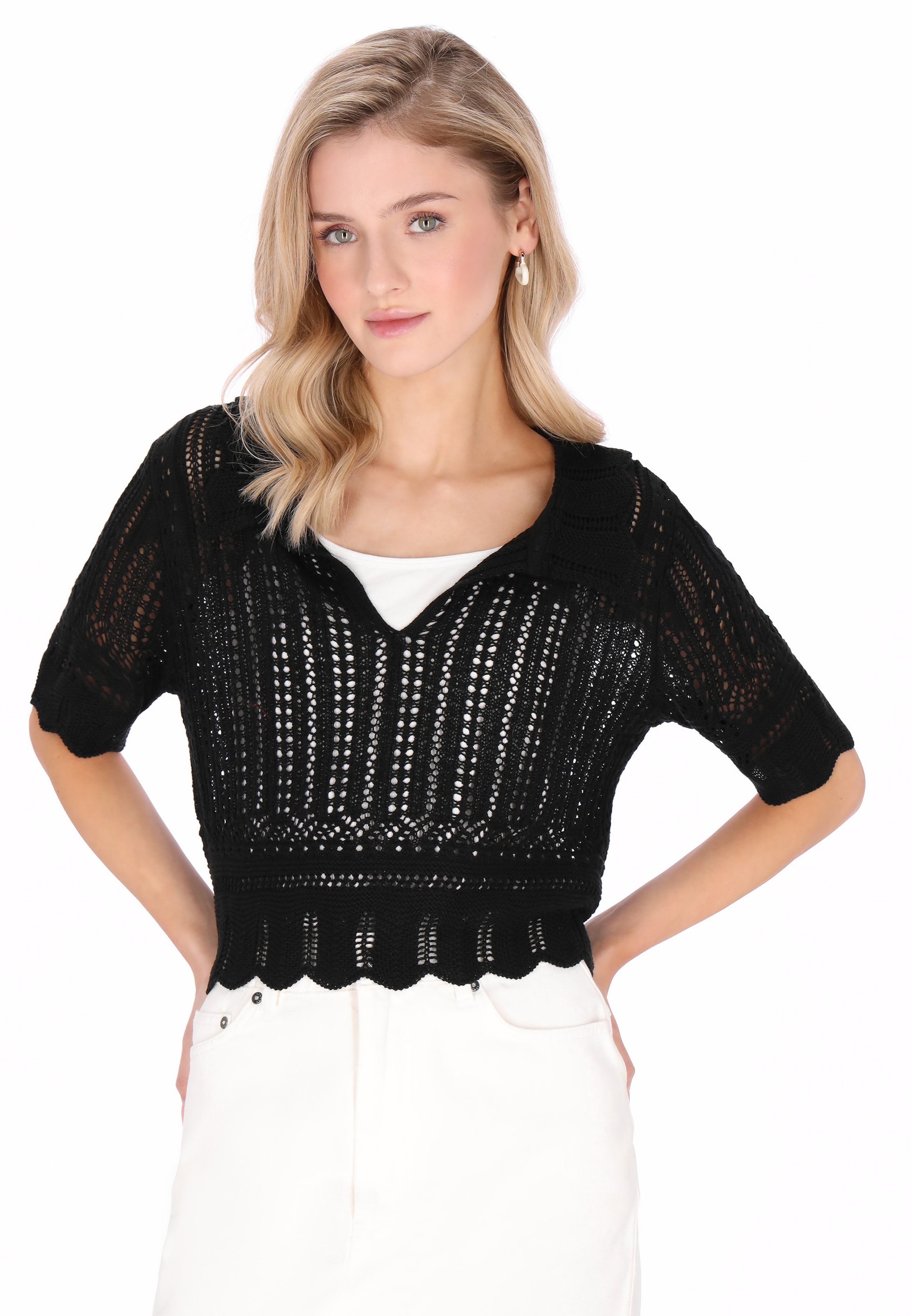 Pull-over 'Young Fashion' MYMO en noir : devant