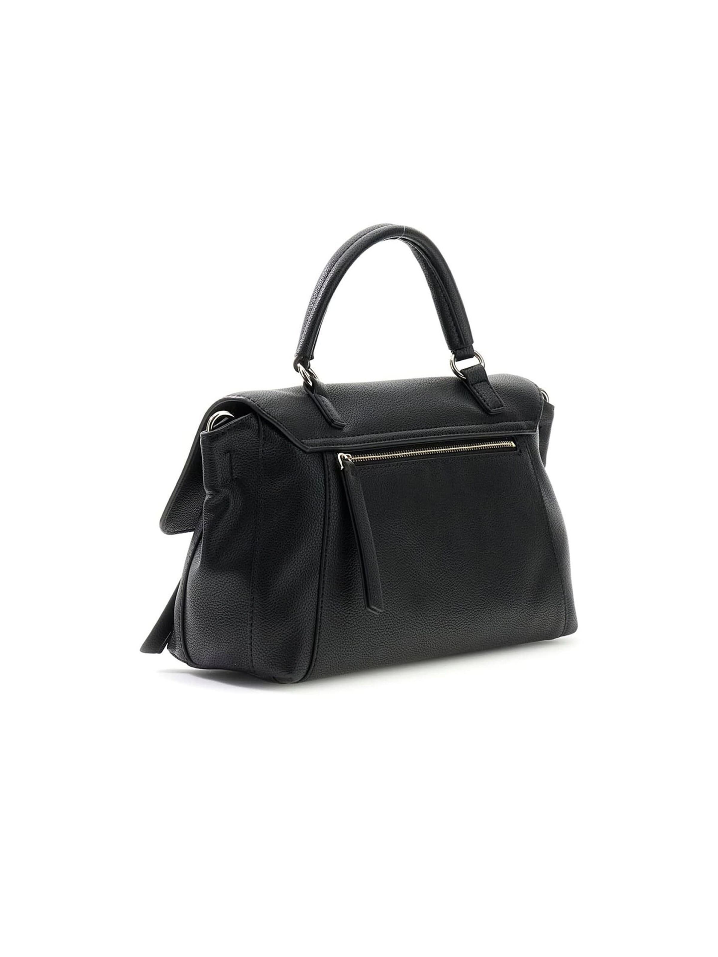 GUESS Handtasche 'Devon Top Handle Flap'‌‌‌ in Schwarz