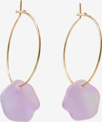 Boucles d'oreilles 'Alice' Fräulein Wunder en violet : devant