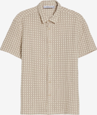 Bershka Overhemd in de kleur Donkerbeige / Grijs, Productweergave