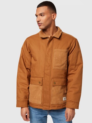 !Solid Between-Season Jacket 'Deke' in Brown: front