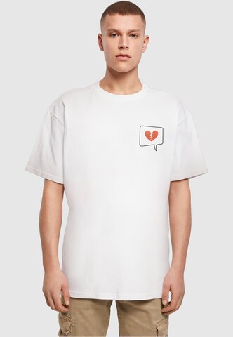 Merchcode Shirt 'Heartbreak' in White: front