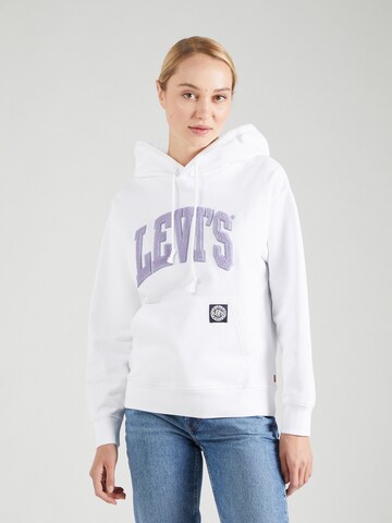 LEVI'S ® Collegepaita 'Graphic Standard Hoodie' värissä valkoinen: edessä