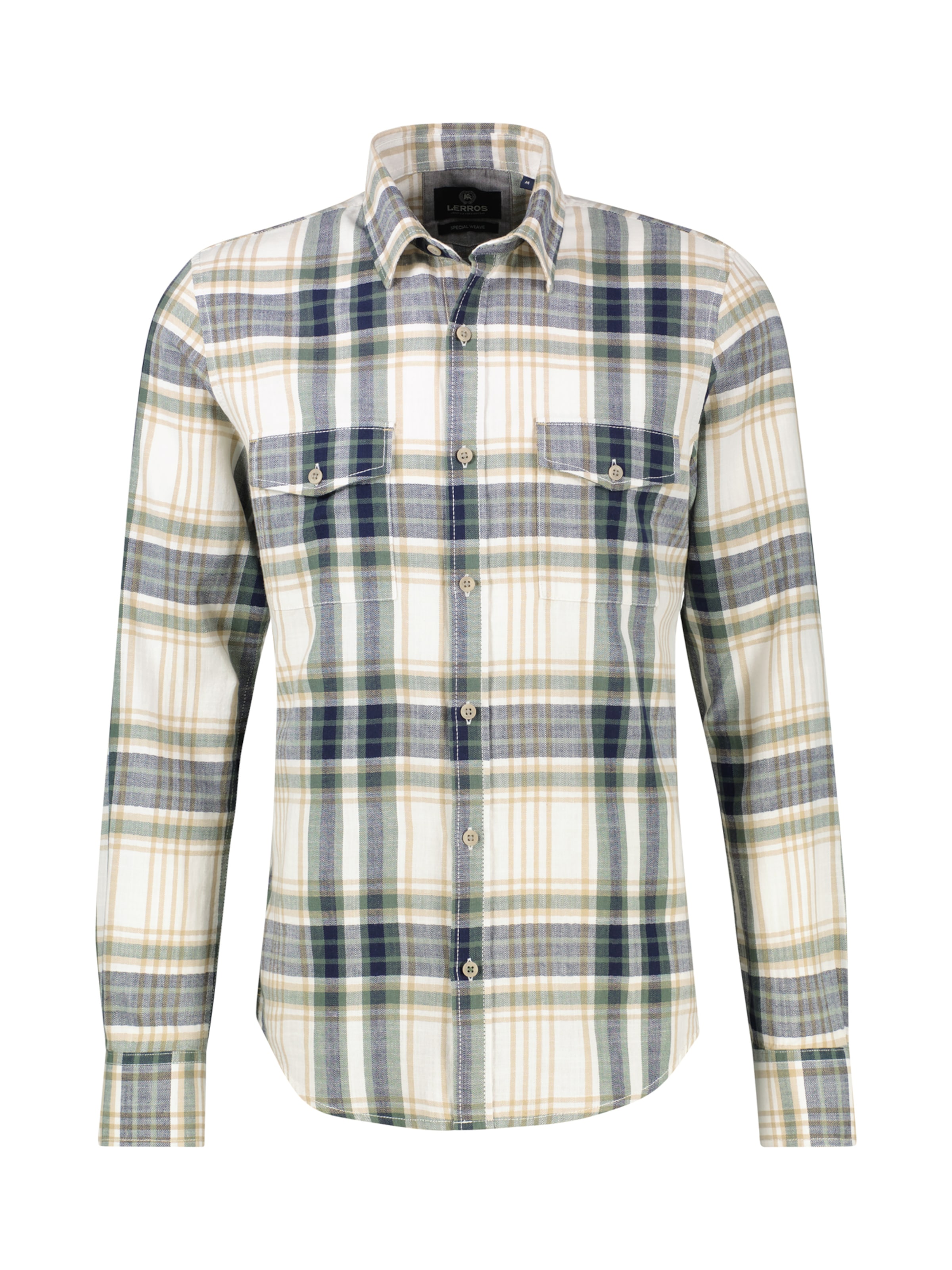 LERROS Regular fit Button Up Shirt in White: front