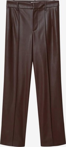 Loosefit Pantalon à plis 'Maki' MANGO en marron : devant