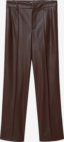 MANGO Pleated Pants 'Maki' in Brown: front