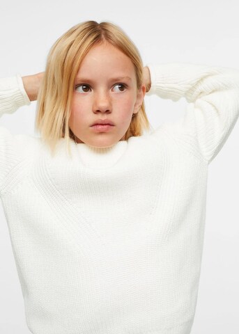 MANGO KIDS Sweater 'ROYAL' in White