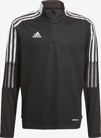 ADIDAS PERFORMANCE Sports sweatshirt 'Tiro 21 ' in Black: front