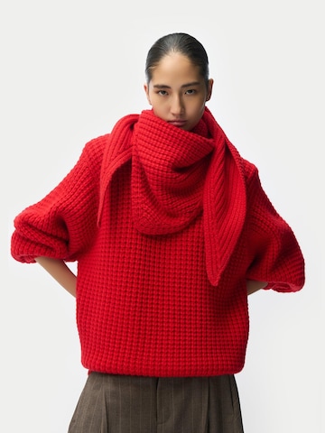 GOBI Cashmere Halsduk 'Unisex Cashmere Cape Scarf' i röd: framsida