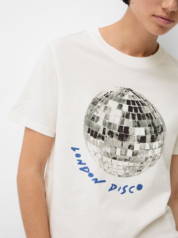 Bershka T-Shirt in Weiß