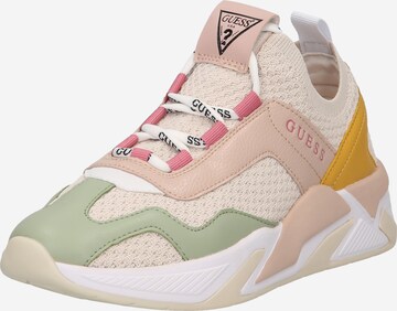 GUESS Låg sneaker 'GENIVER' i beige: framsida