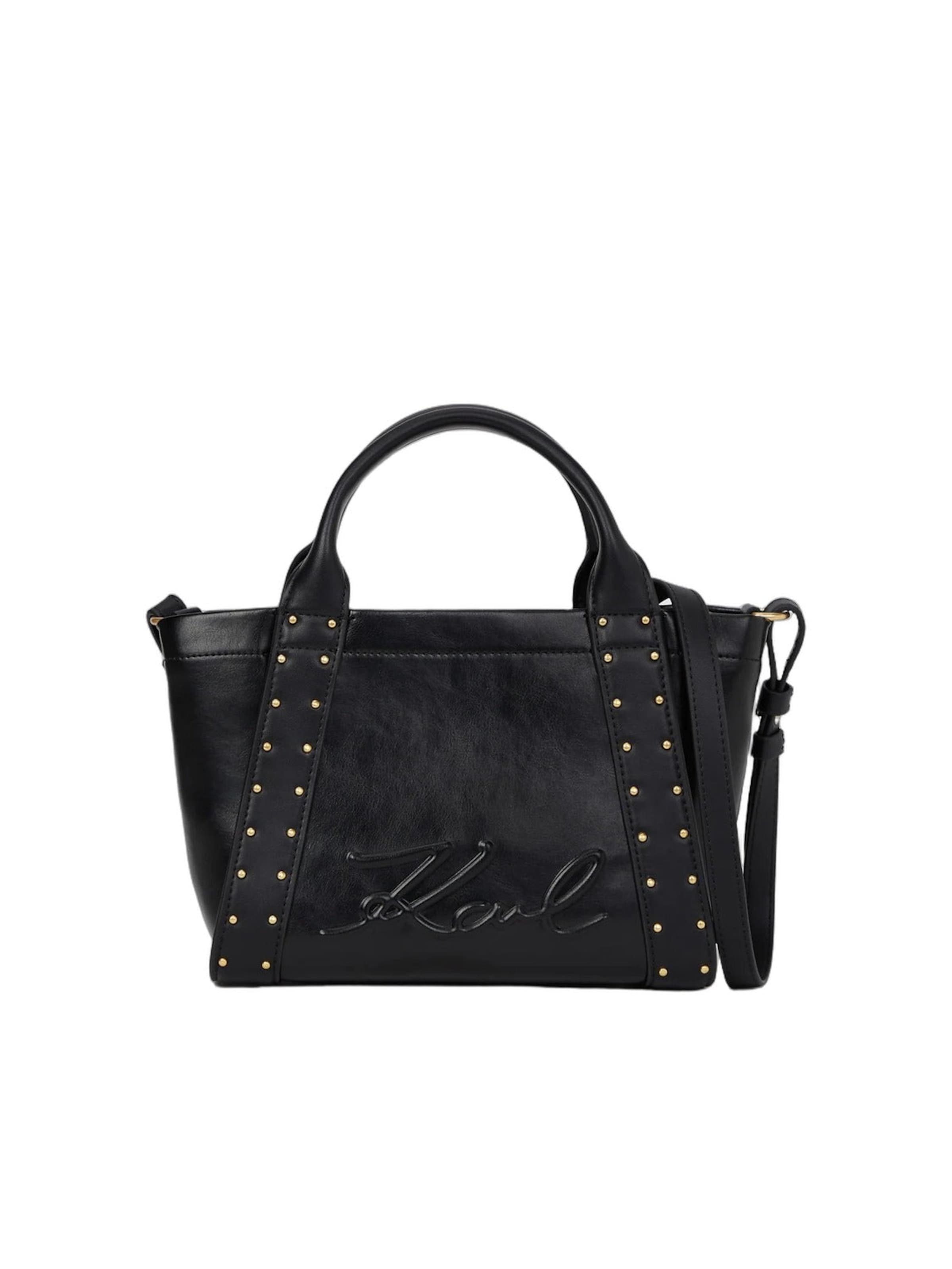 Cabas Karl Lagerfeld en noir : devant