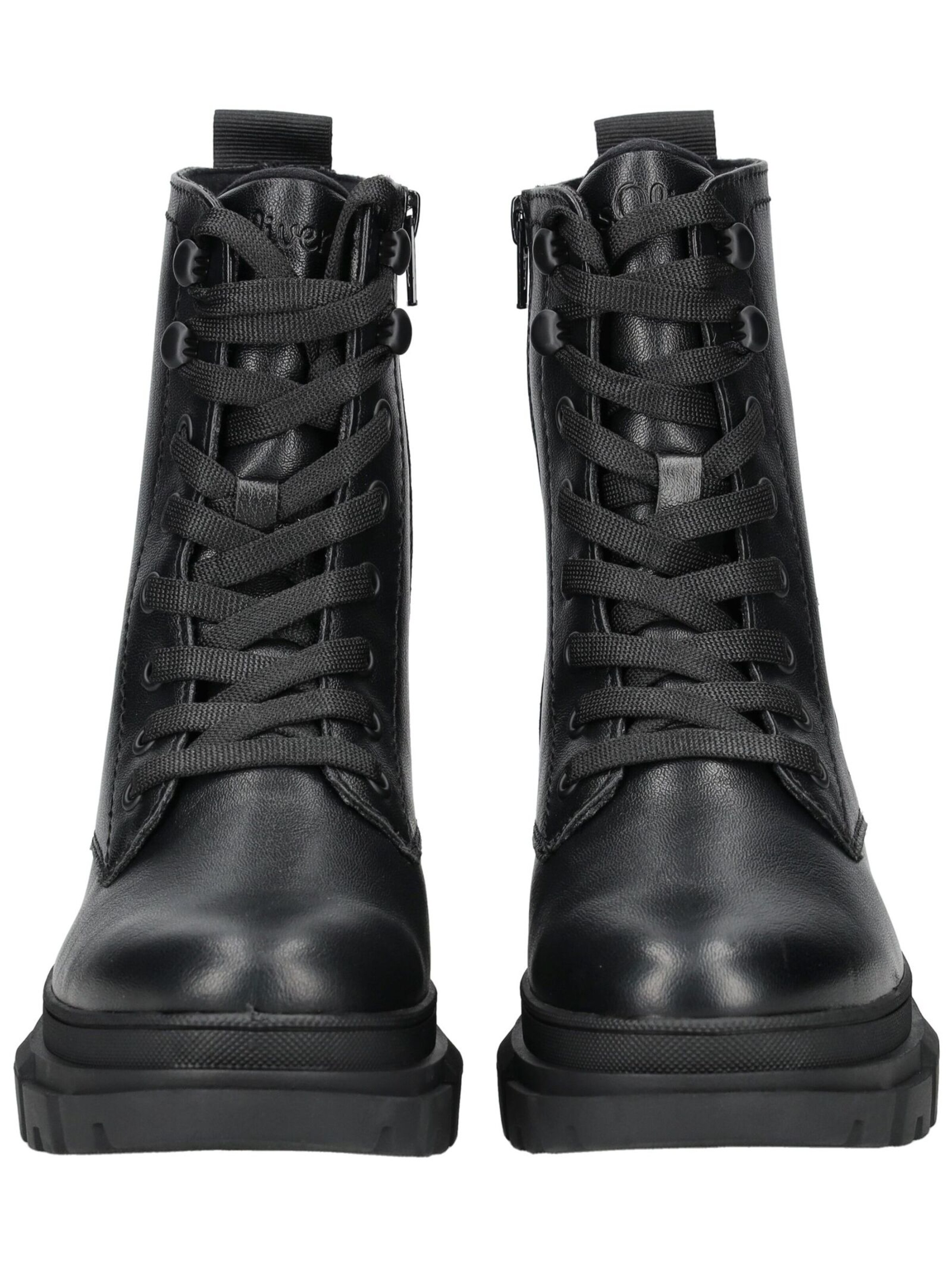 s.Oliver Schnürstiefelette in Schwarz