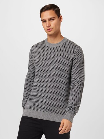 BOSS - Pullover 'Lacrimo' em cinzento: frente