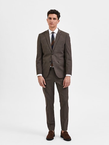 SELECTED HOMME Slim fit Colbert 'Elon' in Bruin