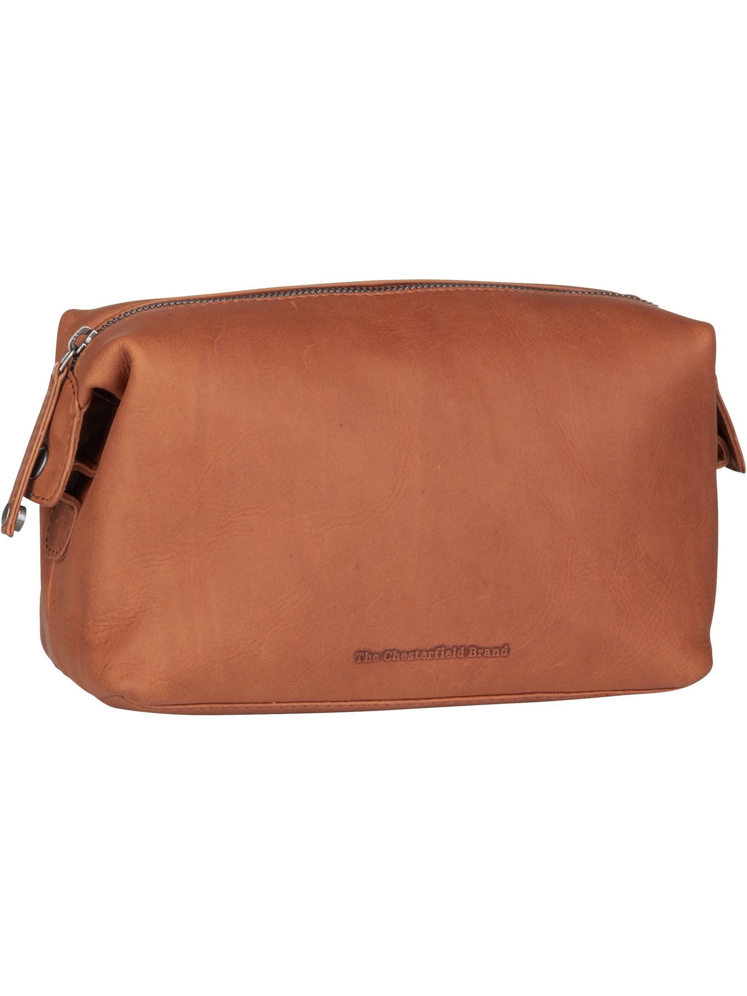 The Chesterfield Brand Toiletry Bag in Brown: front