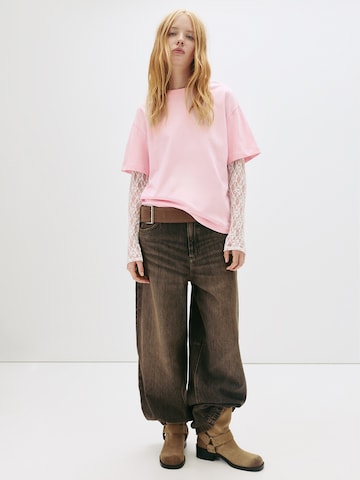 Pull&Bear Тениска в розово