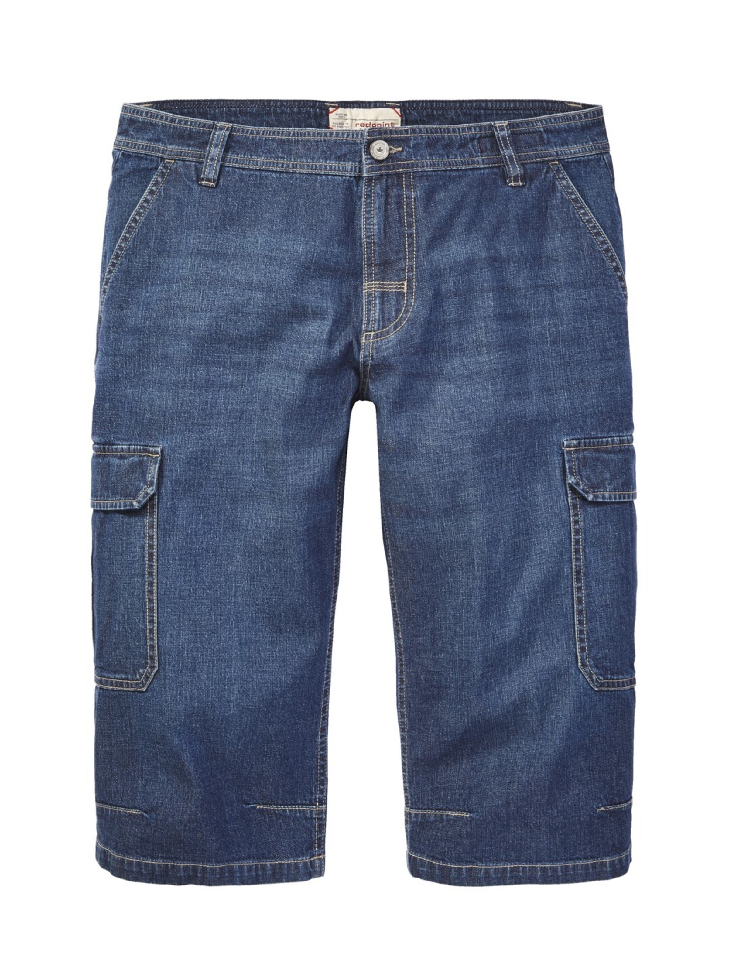 REDPOINT Regular Cargo Jeans in Blue: front
