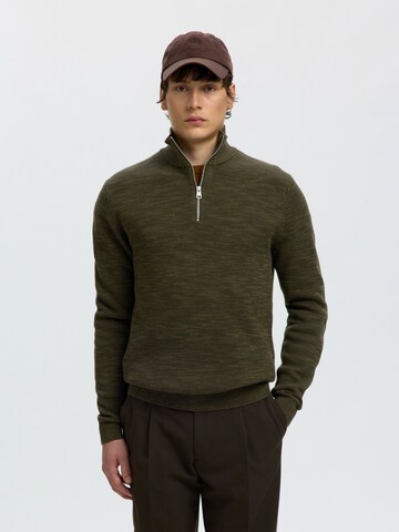 SELECTED Pullover 'SLHDane' in Grün: Vorderseite