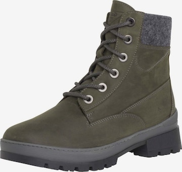 Ganter Lace-Up Ankle Boots in Green: front